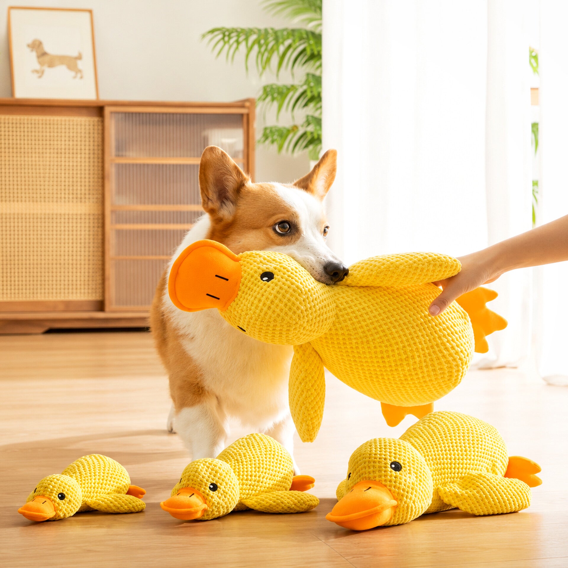 Juguete de Peluche de Pato Amarillo para Perro