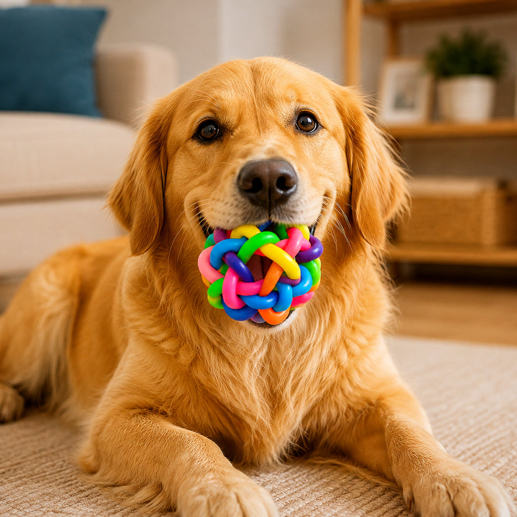 Pelota Tejida Colorida con Campana
